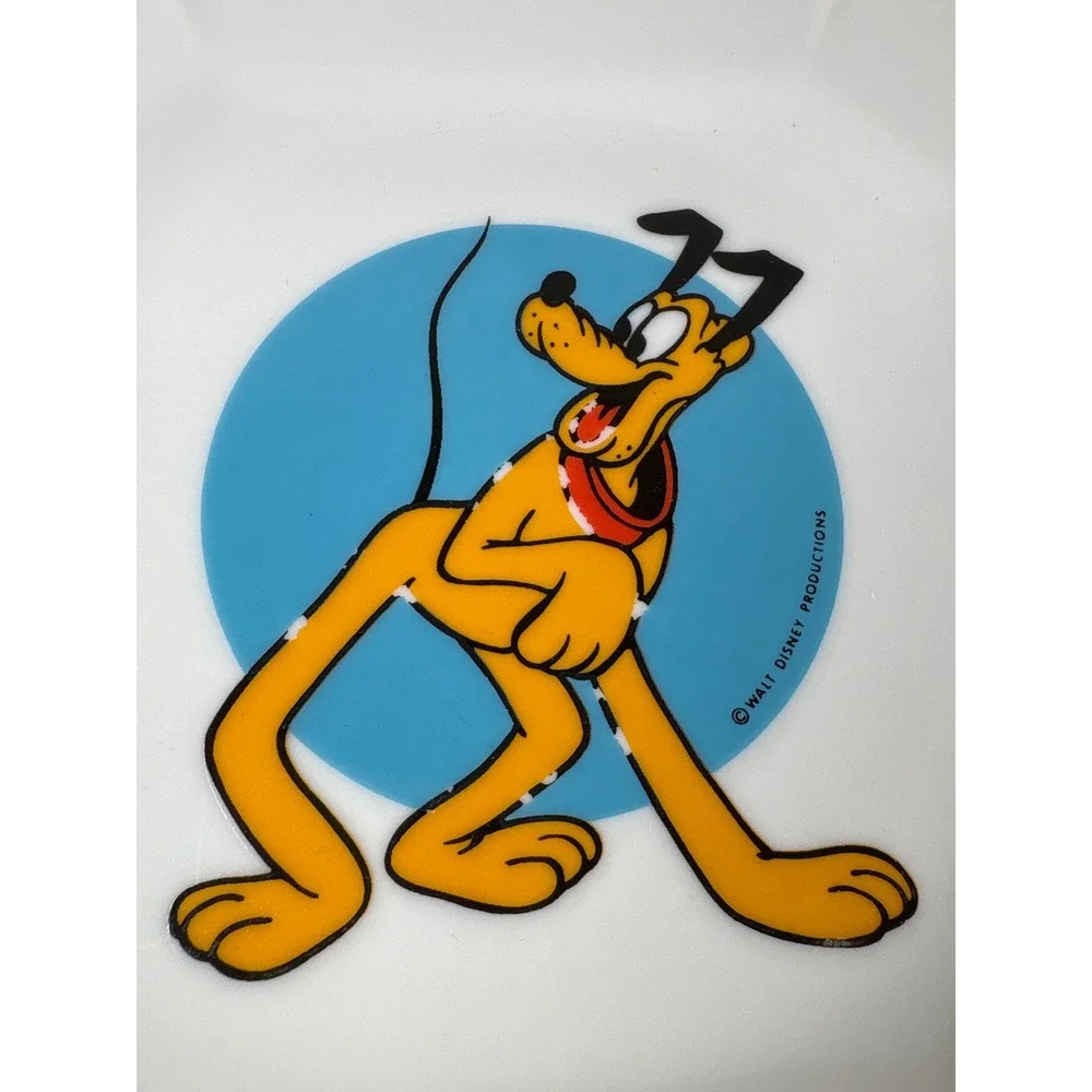Vintage Walt Disney Productions Japan Plates Mickey Donald Pluto Dopey‎ Set 4